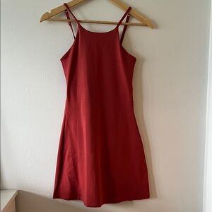 Girlfriend Collective Lava Naomi Workout Dress Red Size Small